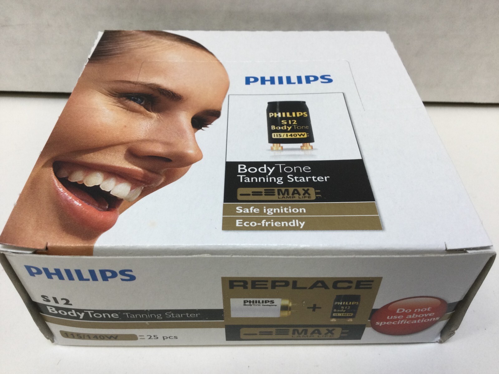 Philips Tanning Bed Starters S12, 115-140w, Box of 25 S12 Starters, FREE SHIP