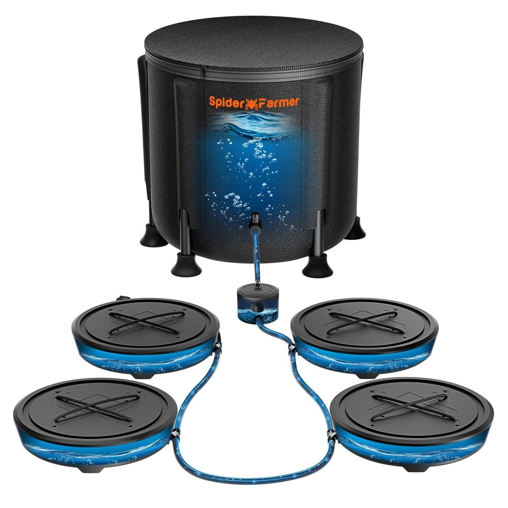 Spider Farmer Gravity-Fed Self-Watering System, 4-Pack Auto Watering System w...