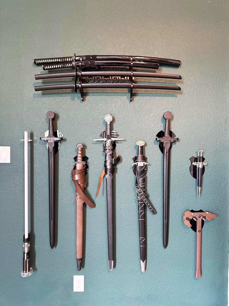 Multi-Purpose Transparent Sword Rack - Easy Assembly Display Solution