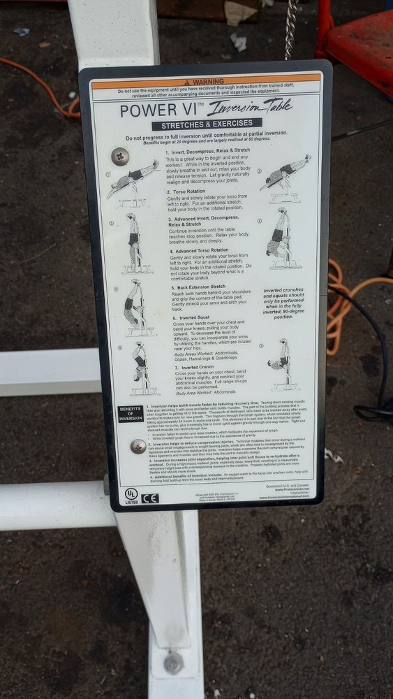 Inversion Table Electric Teeter Hang ups Power Inversion Table Make An Offer