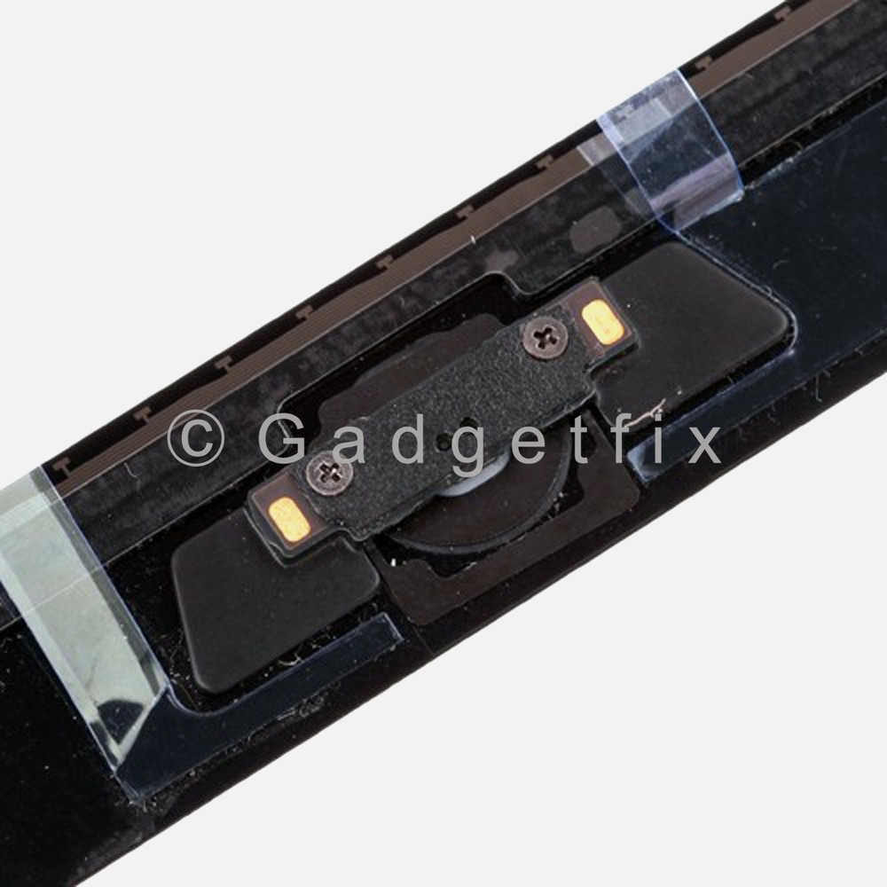 Black Front Panel Touch Screen Digitizer Glass + Home Button Adhesive for iPad 2