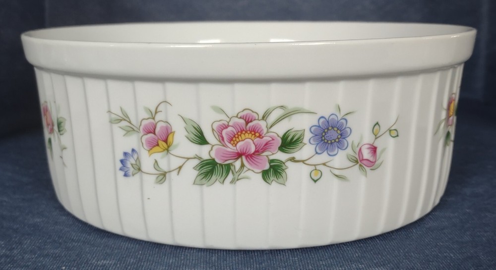 Andrea by Sadek ~ 9" SOUFFLE DISH ~ “Spring Night” ~ Oven to Table Cookware