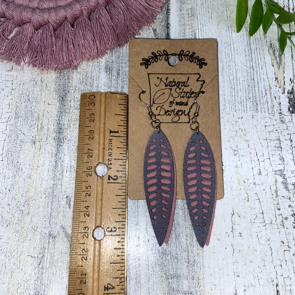 Handmade Boho Felt Dangle Earrings