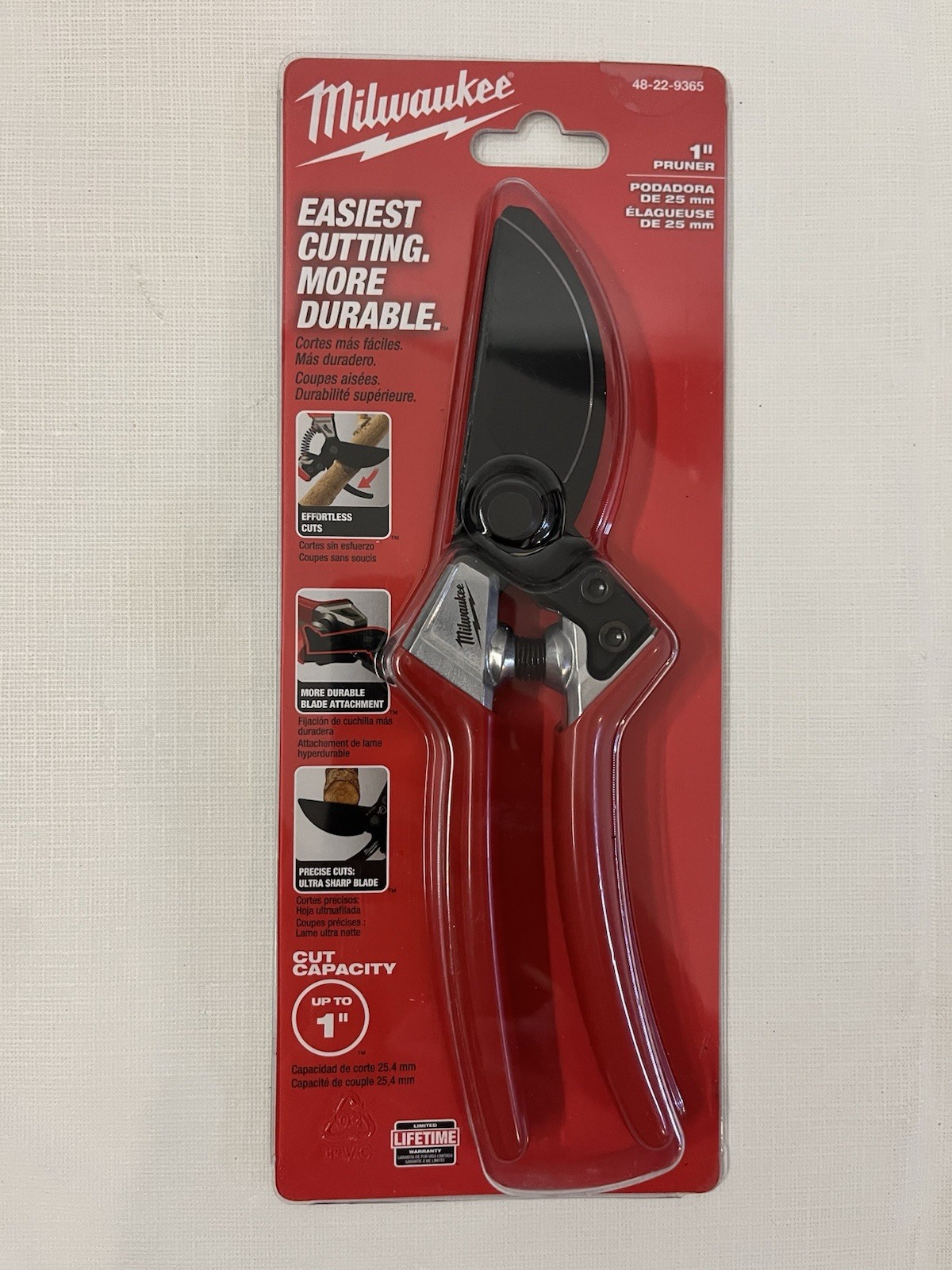 Milwaukee (48-22-9365) 1" Pruner 1" Cut Capacity