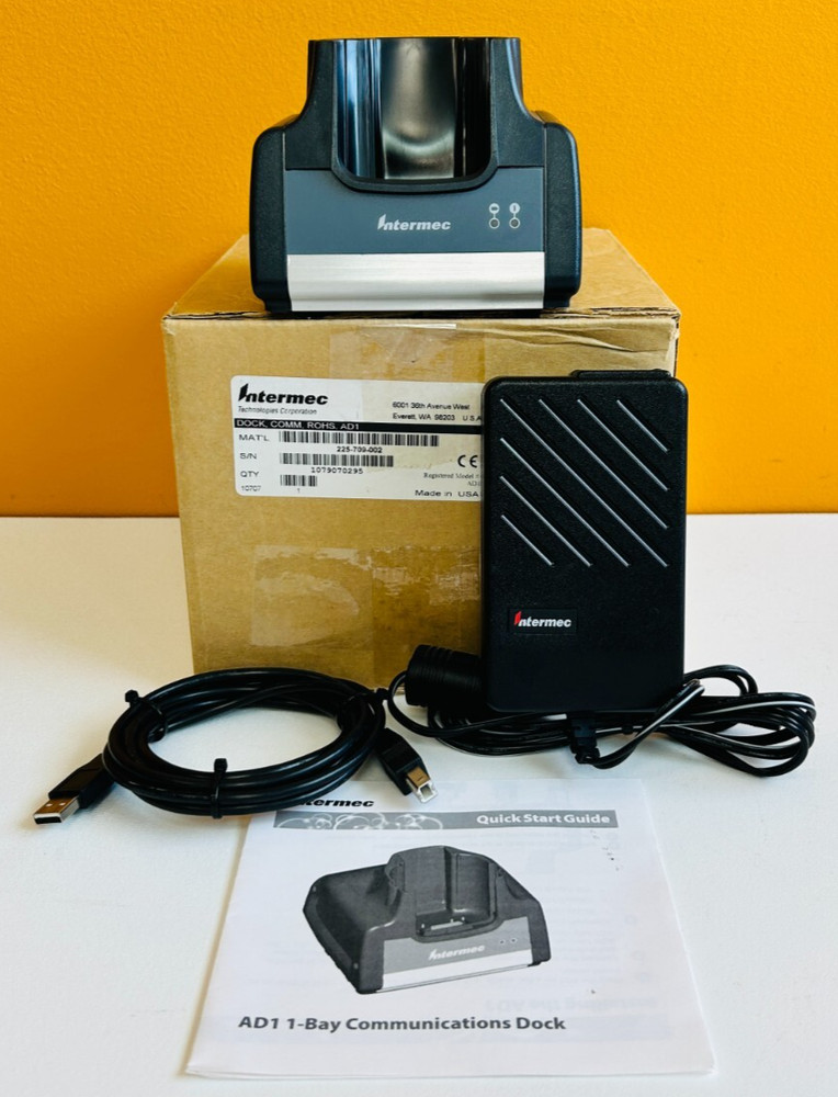 Intermec AD1 USB, Ethernet, RS-232, Communications Dock / Charger. Tested!