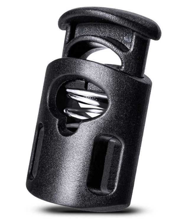 10 Pack Plastic Cord Locks Stopper Single Hole Spring Toggle Upgraded Black New