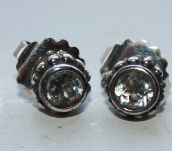 LAGOS CAVIAR Sterling Silver Maya Round Crystal Stud Earrings