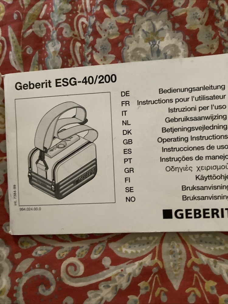 GEBERIT ESG 40/200 ELECTROFUSION PIPE SOCKET WELDER
