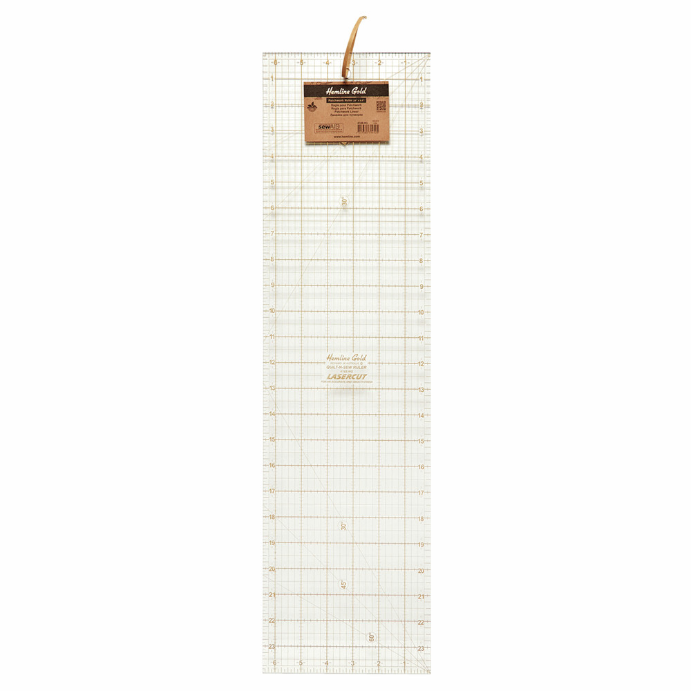 Hemline Gold Rule - Patchwork - 24 x 6