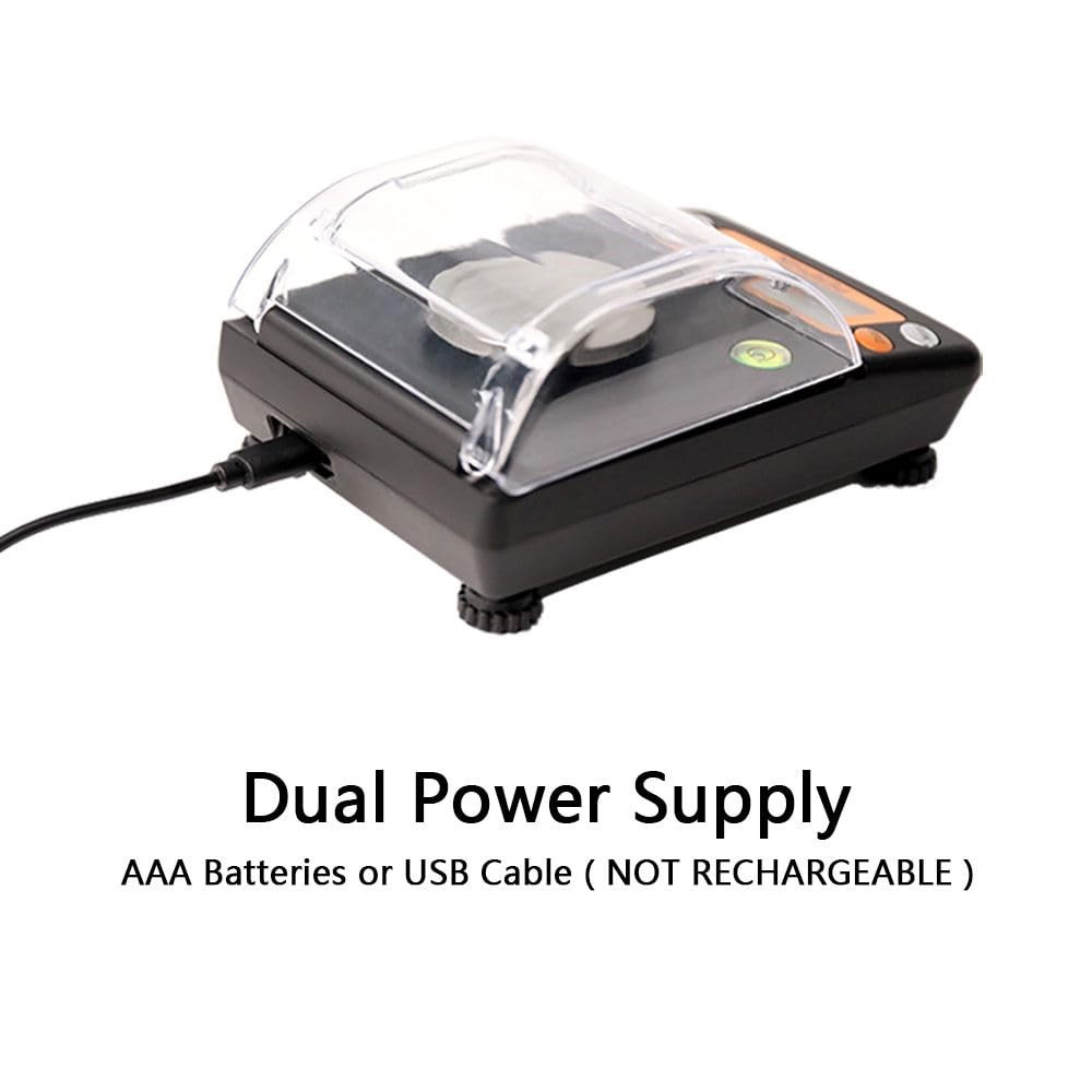 Milligram Scale, Dual Powered, Large Display, mg Scale, Adjustable Feet