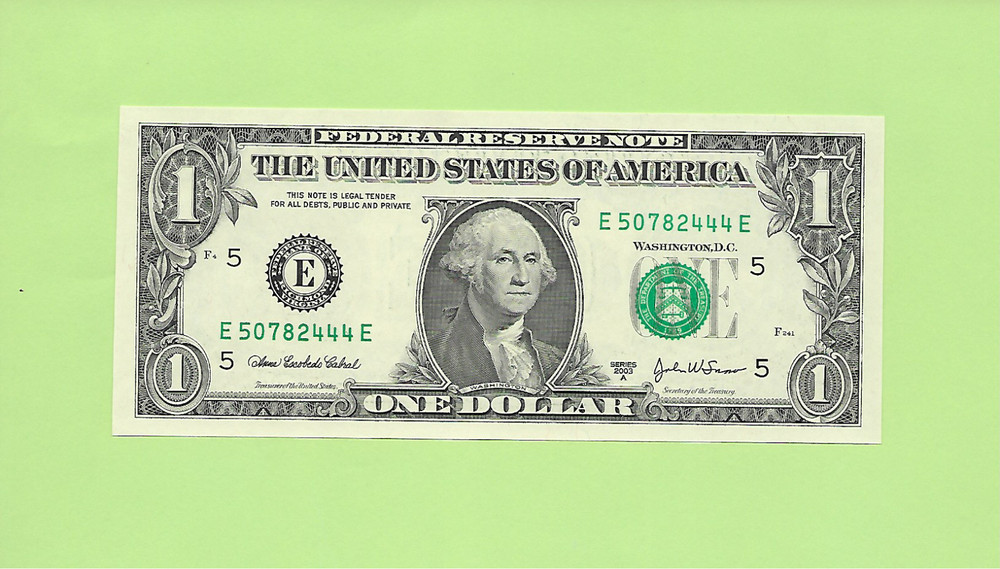 N1S .. 2003A ..UNCIRC $1  E 5078 2444 E  .... 2003A  $1  E-E     NICE NOTE