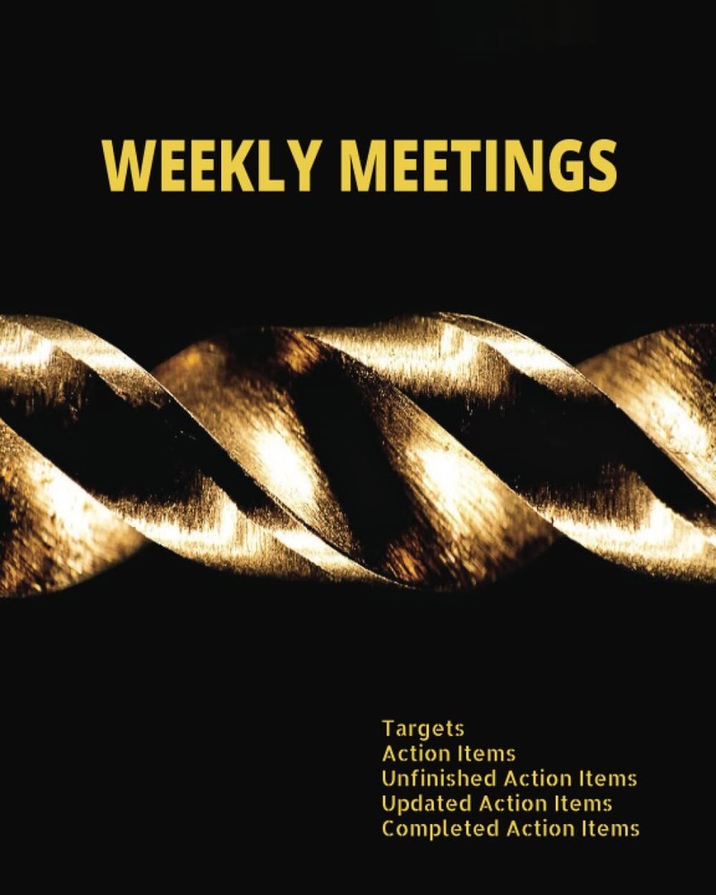 Weekly Meetings: Meetings Notebook: a Professional Notebook, planner,...