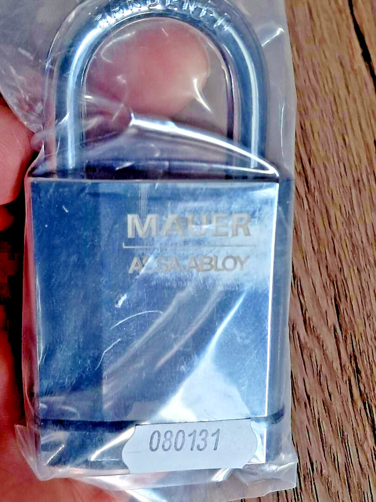 NEW !!! Mauer -ASSA ABLOY High Security Padlock/MLS Patented Key System