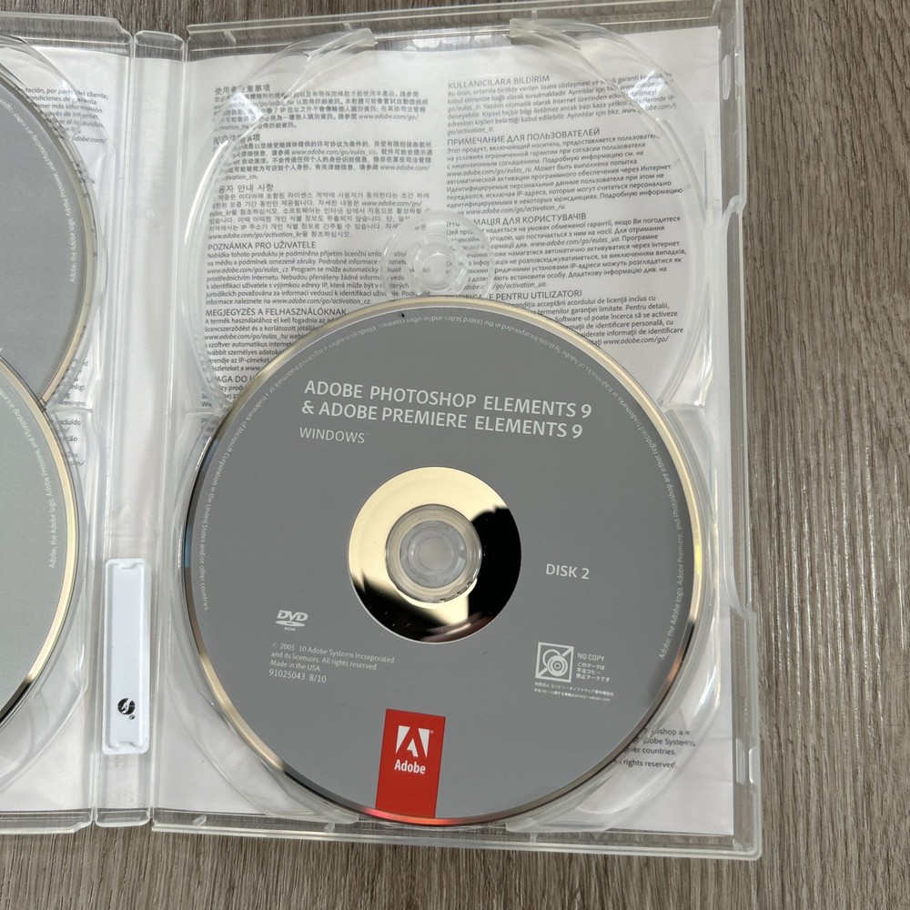 Adobe Photoshop Elements 9 and Adobe Premiere Elements 9 w/ Codes READ