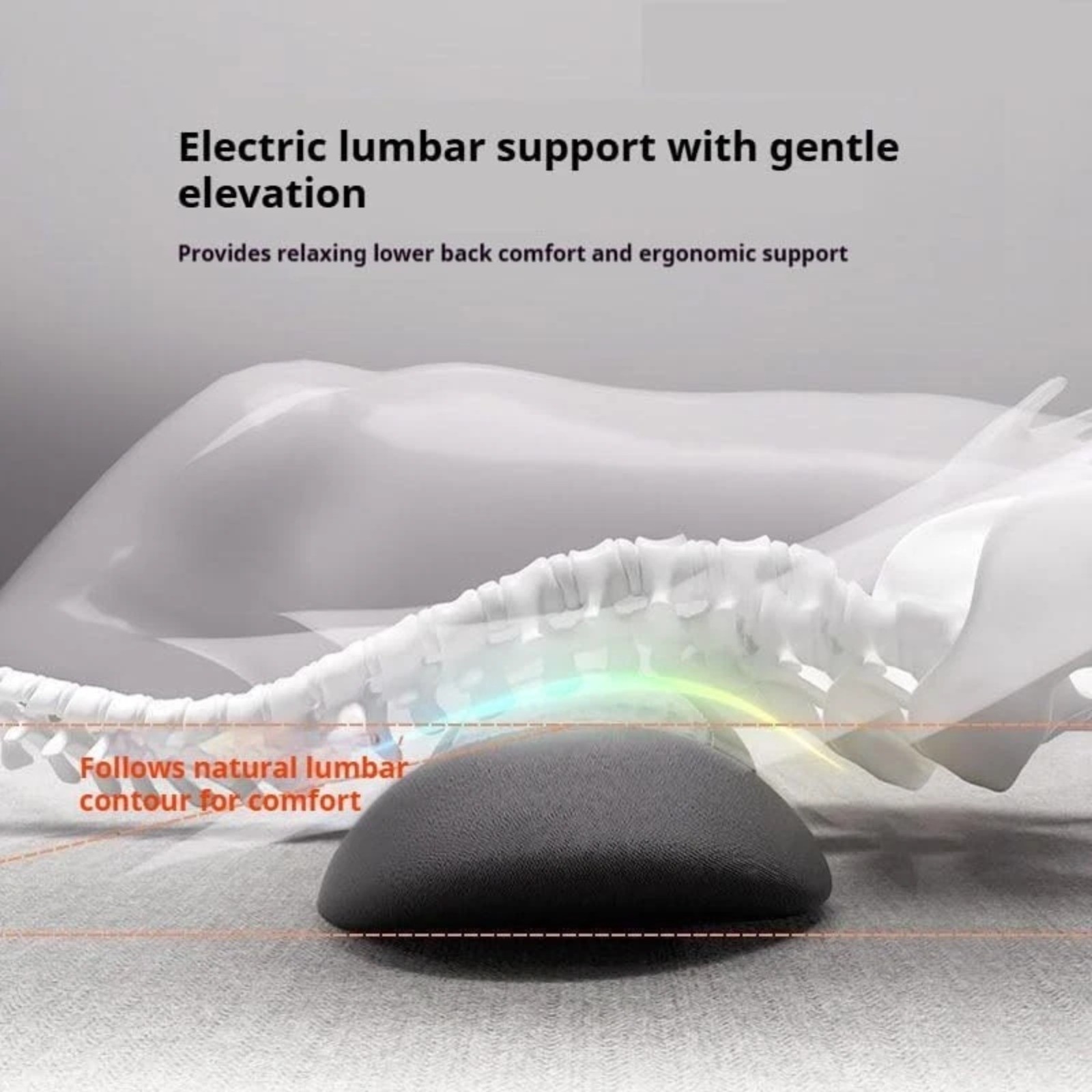 3 In 1 Electric Lumbar Support Pillow Smooth Spine Triple Fusion Back Massager