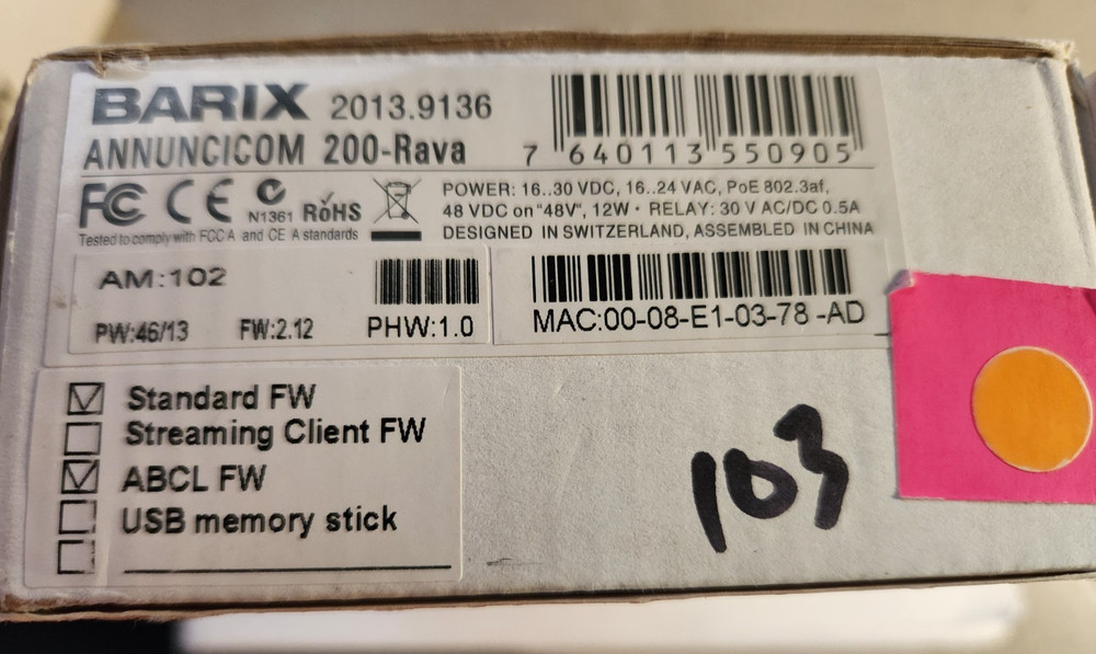 BARIX Annuncicom 200