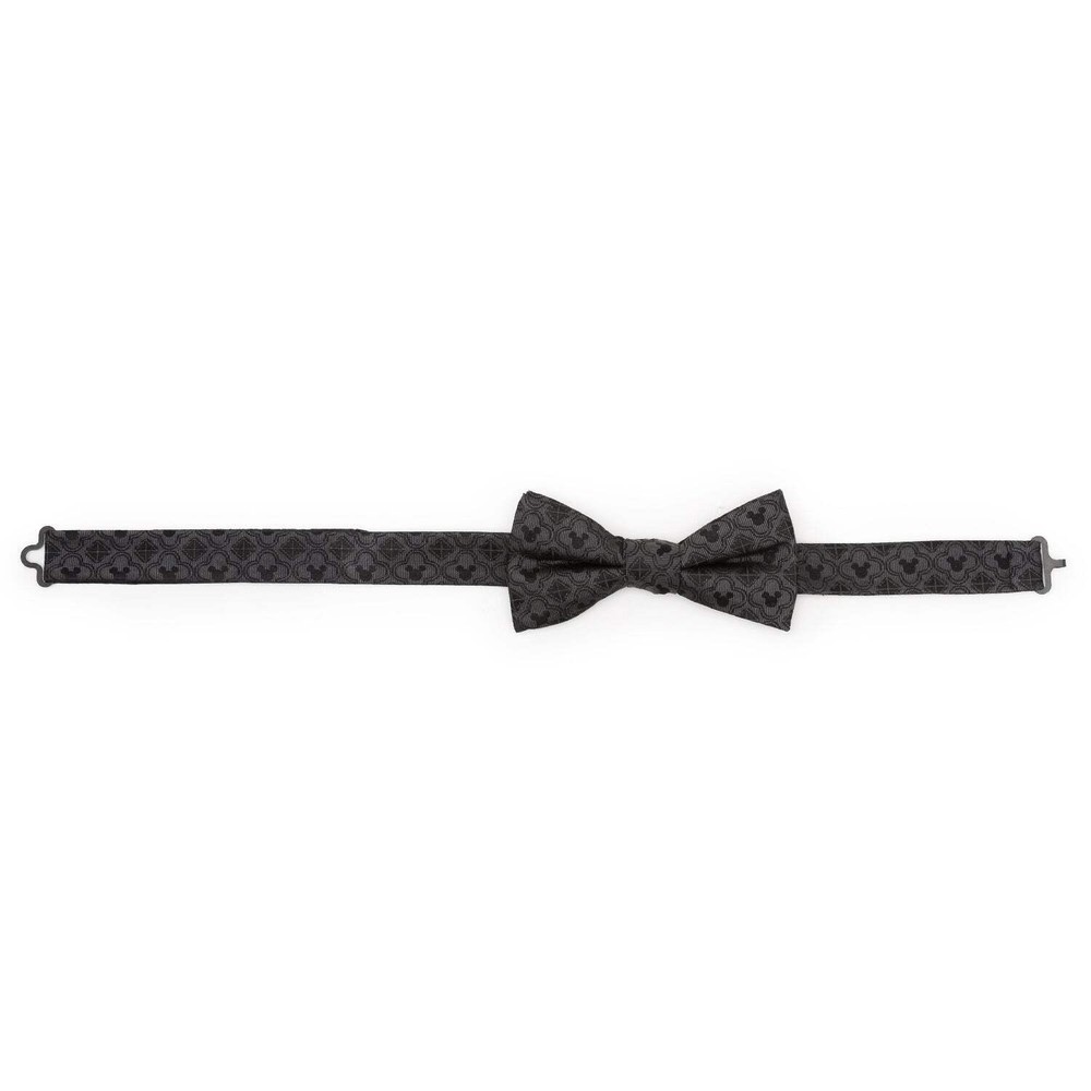 Disney Mickey Mouse Pattern Black Bow Tie