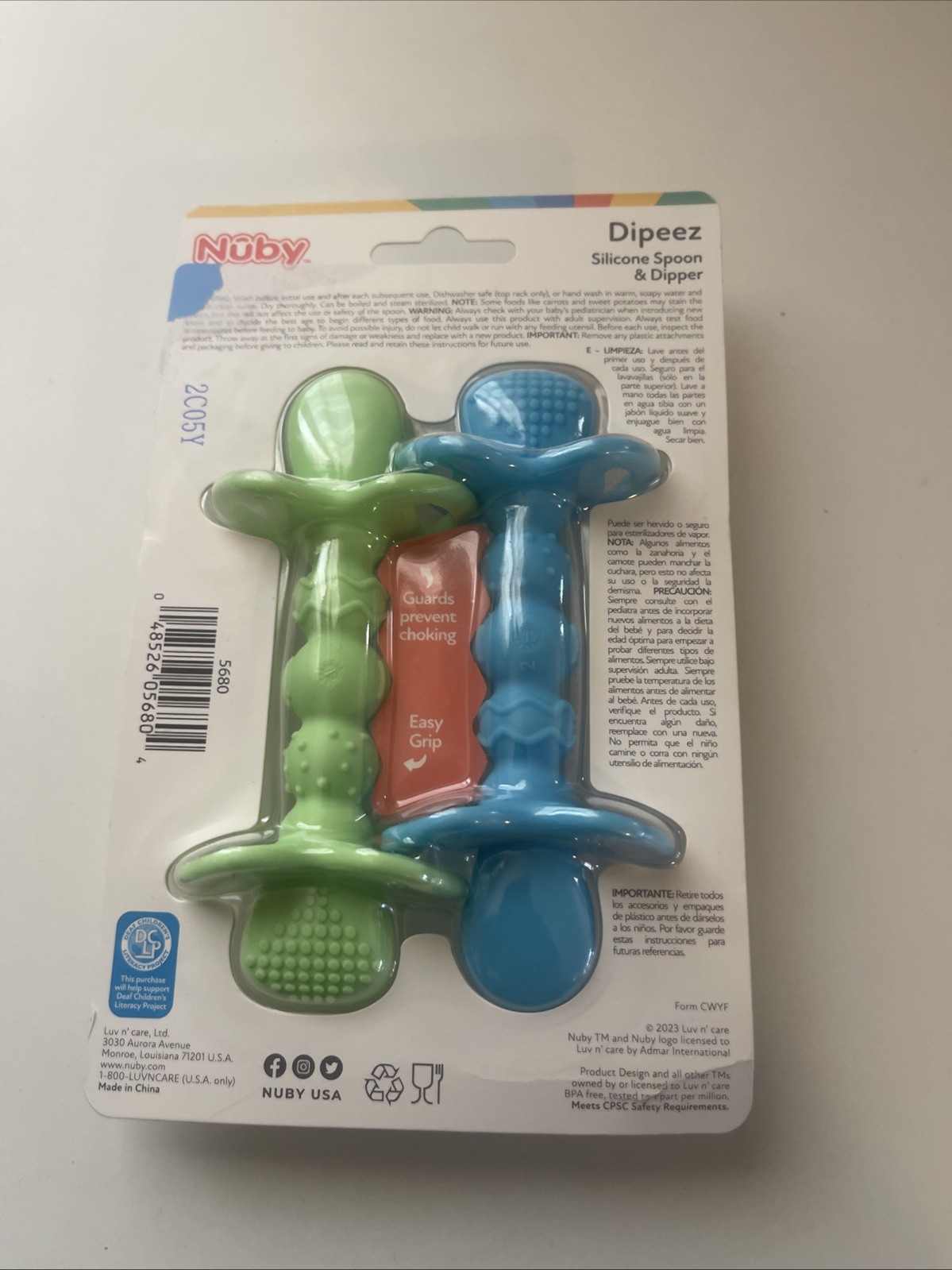 Dipeez Self-Feeding Spoons for Babies, Multicolor, 2 Count Infant/Toddler Spoons