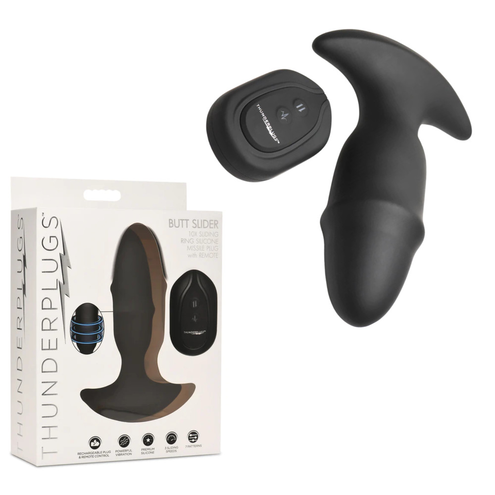 Multi-speed Anal Vibrator Silicone Big Remote Control Butt Plug Stimulator