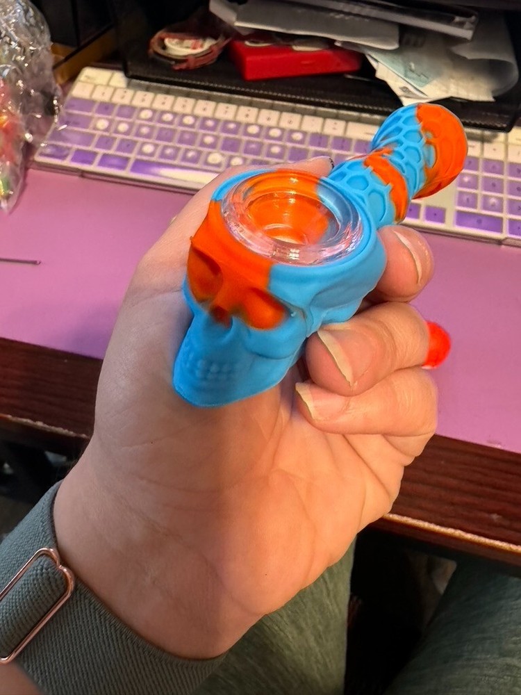 Pipe Skull Unbreakable Bowl Silicone Hand Pipe Skull