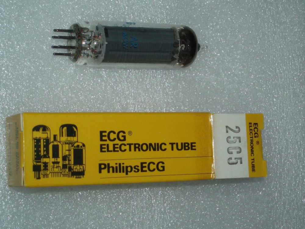 tube 25C5 by Philips ECG ELECTRONIC TUBES
