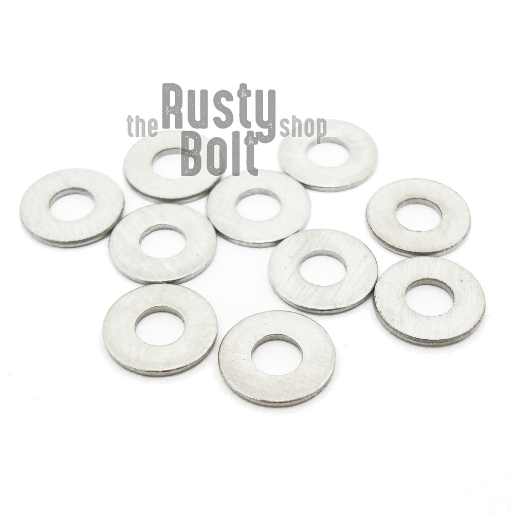 #3 - Flat Washers, A2 304 18-8, Stainless Steel