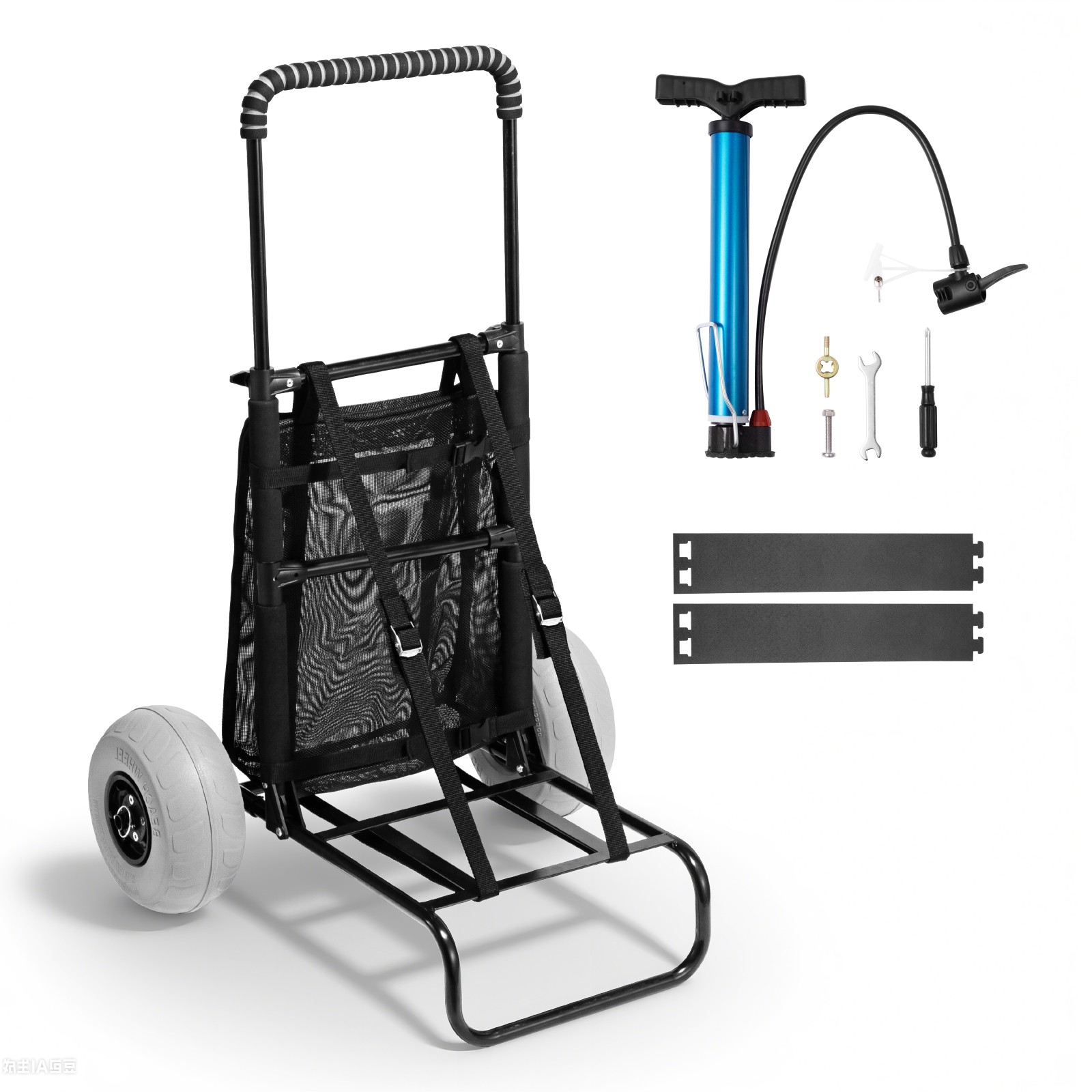 VEVOR Beach-Cart Beach Wagon Dolly with 9 in Balloon Wheels for Sand Gardening