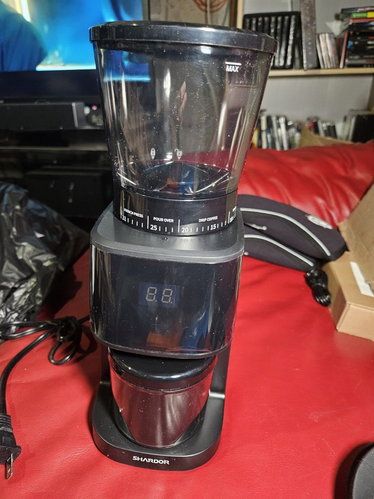 Professional Conical Burr Coffee Grinder with Digital Timer Display 31 Grind Set