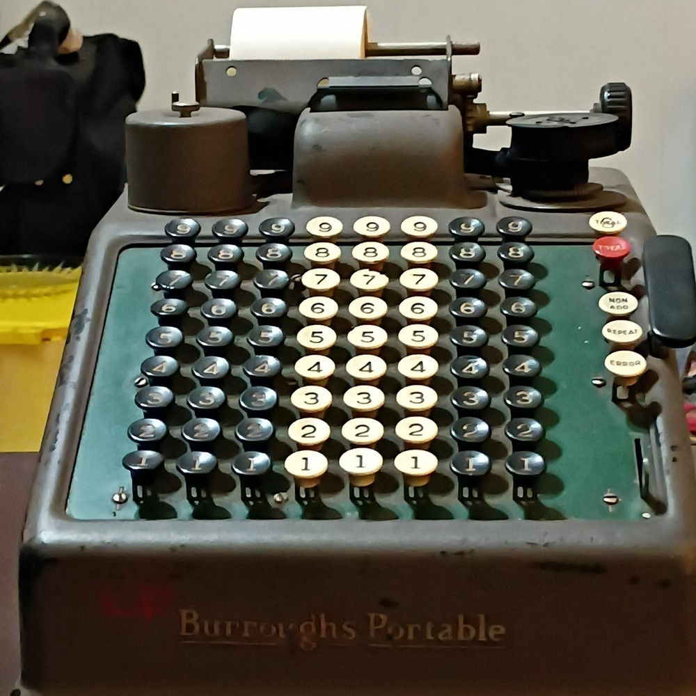 Burroughs Portable Antique Adding Machine Type 3