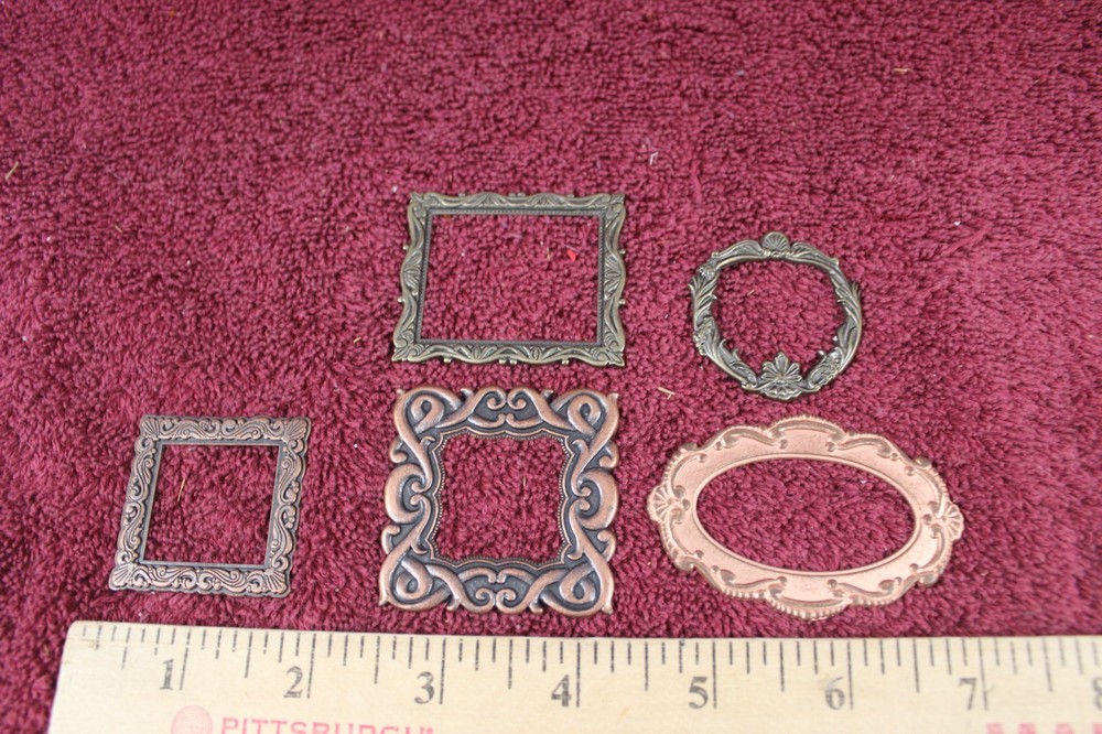 Scrapbook Embellishment Metal Frames - 5 Sizes & Shapes