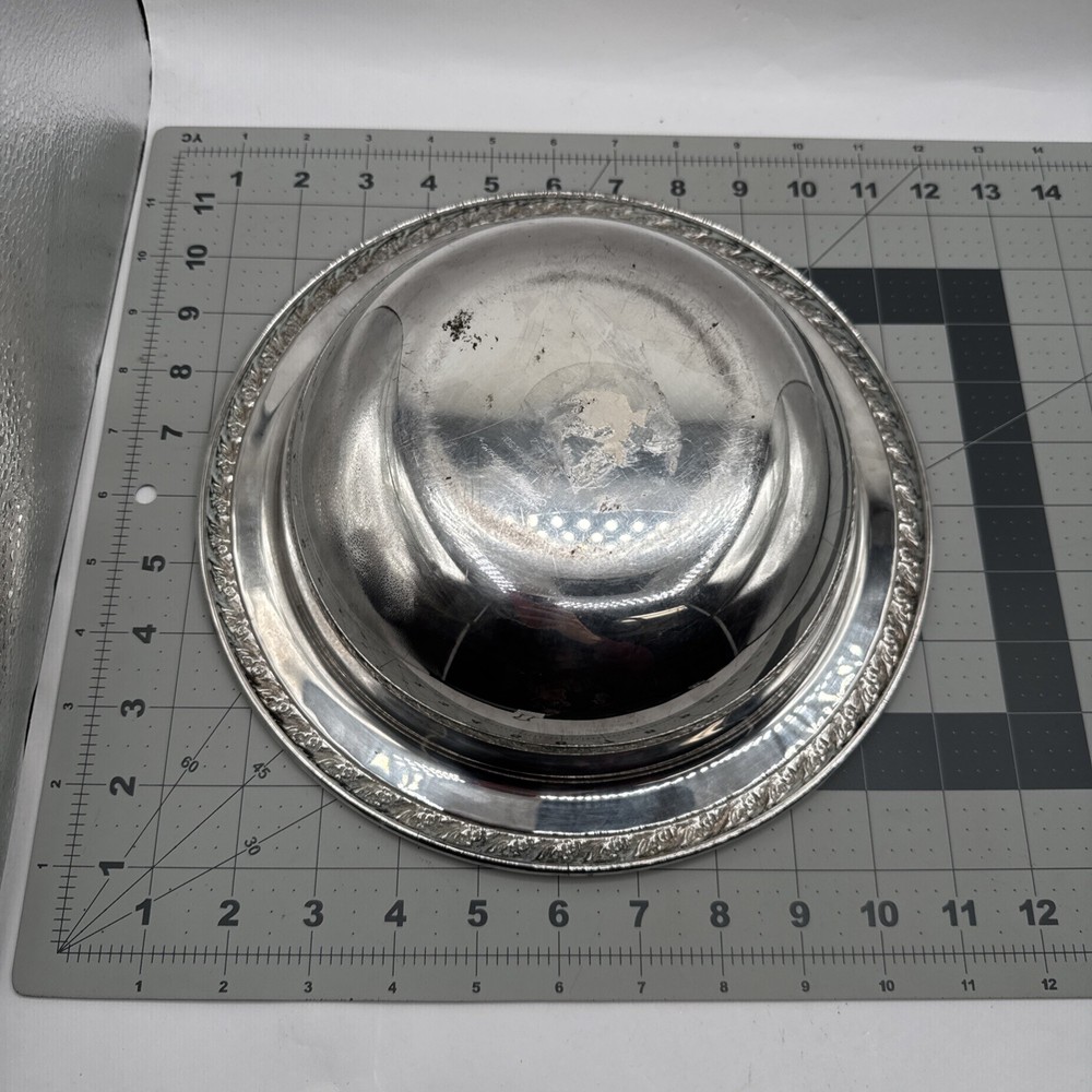 Wm. Rogers & Son Spring Flower Silverplate Lidded Serving Dish #3062