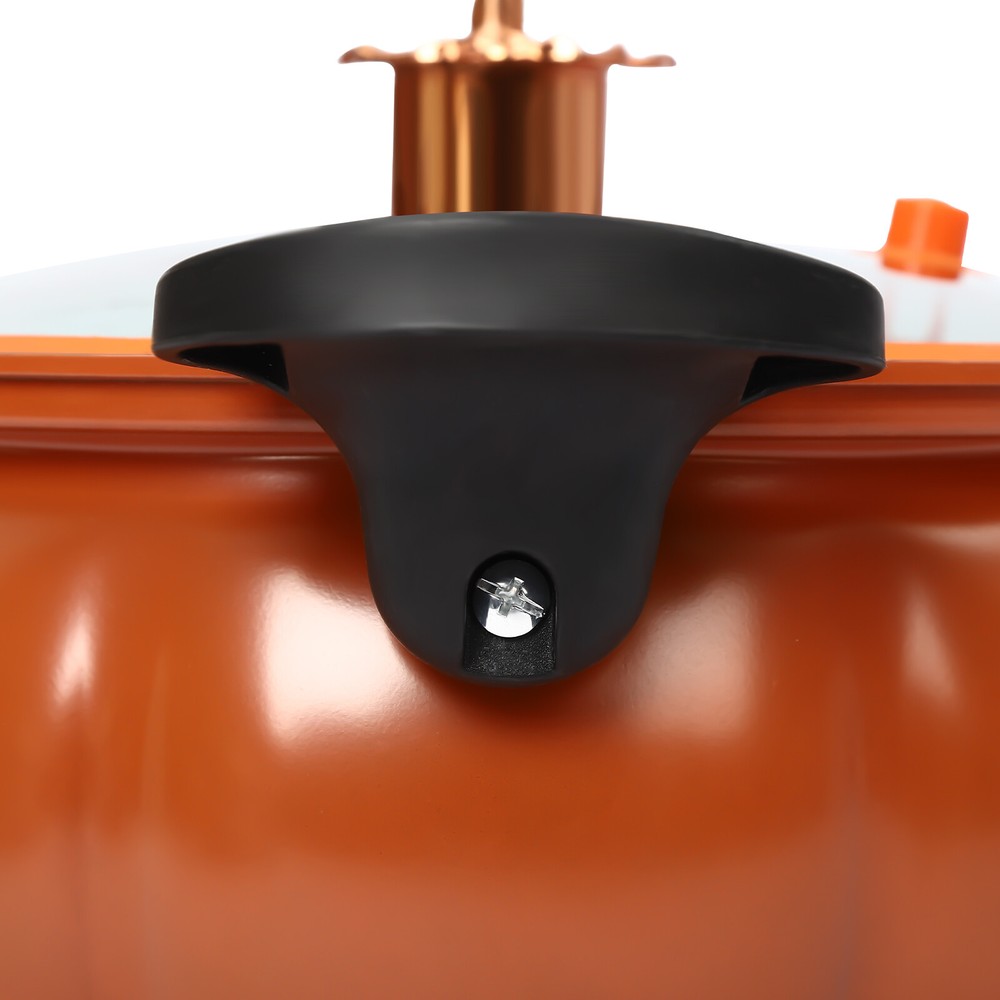 Micro Pressure Cooker - Pumpkin Shape, 8L Capacity, Non-Stick Design