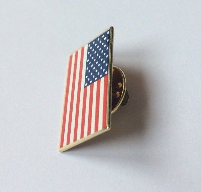 AMERICAN FLAG LAPEL PIN MADE IN USA Hat Tie Tack Badge Pinback VOTE
