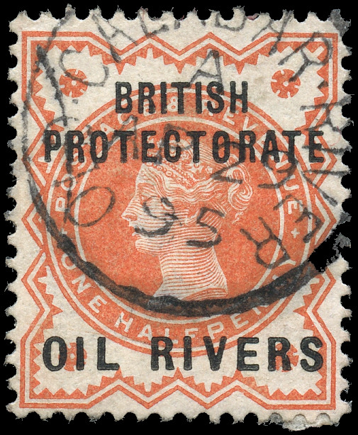 Niger Coast Protectorate Scott #1 Used F+ stamp
