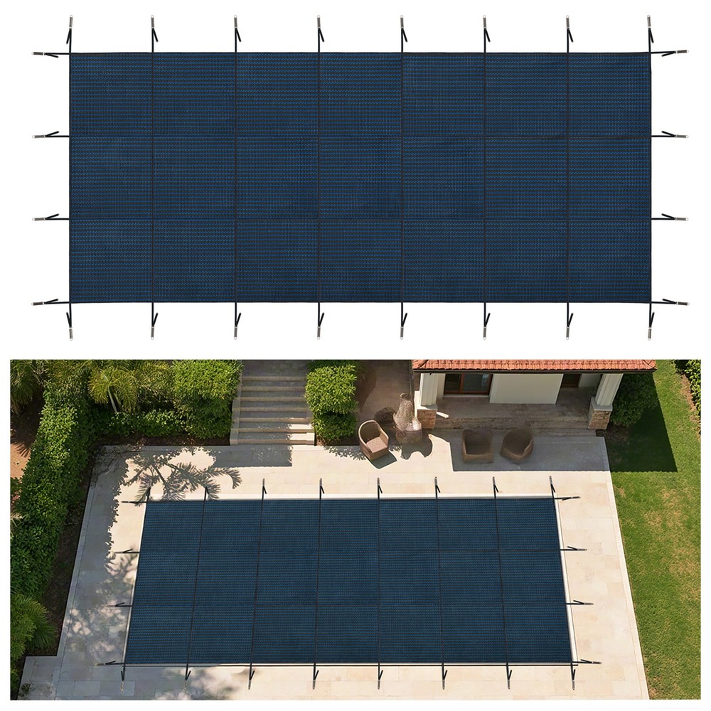 Swimming Pool Safety Cover 18x36FT Rectangular Pool Protecter Hardware Included