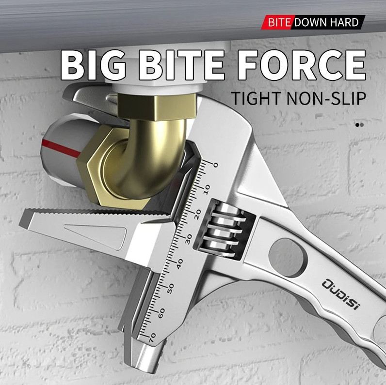 1pc Multifunction Adjustable Wrench Large Opening Bathroom Tool - NEW