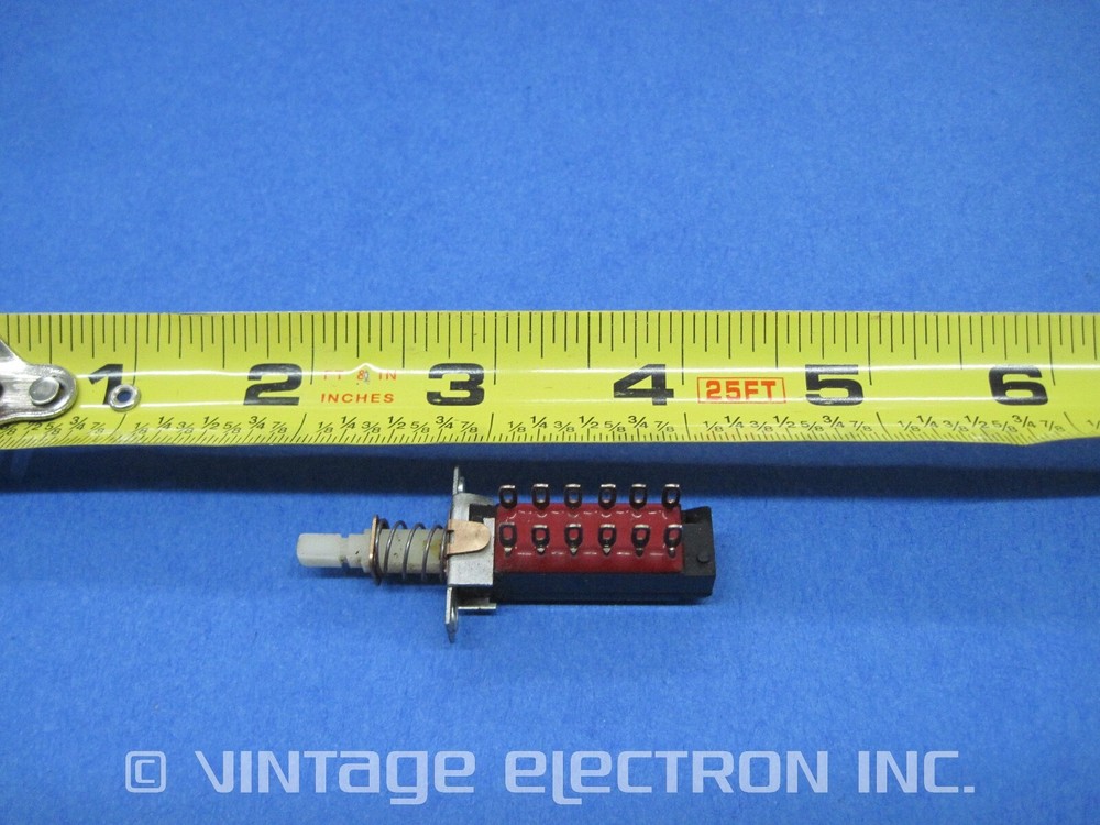 Pushbutton Switch Assy w/Cap: 1X4PDT, 12 Pin, Locking, $9.95/ea