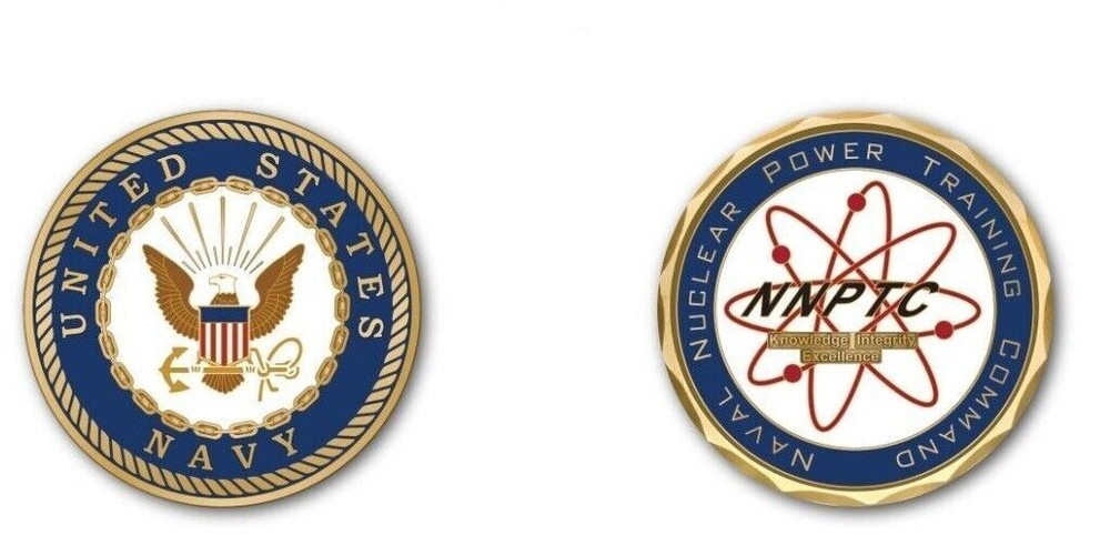 1.75" NAVY NAVAL NUCLEAR POWER TRAINING COMMAND NNPTC DNR CHALLENGE COIN