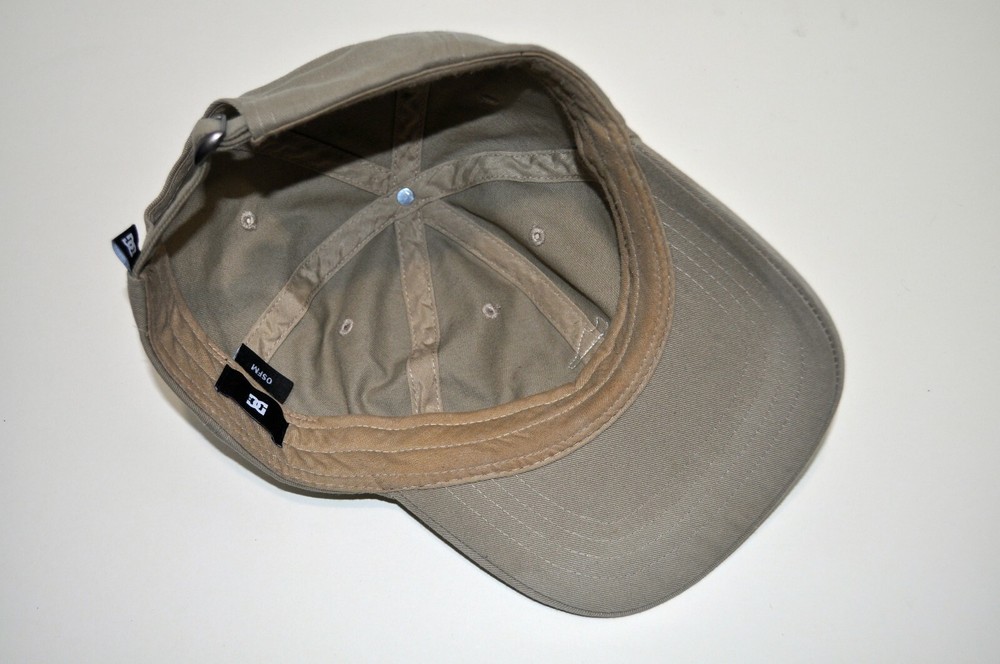 DC Shoes Strap-back Adjustable Hat Cap Tan One Size Shoe LOGO Strapback