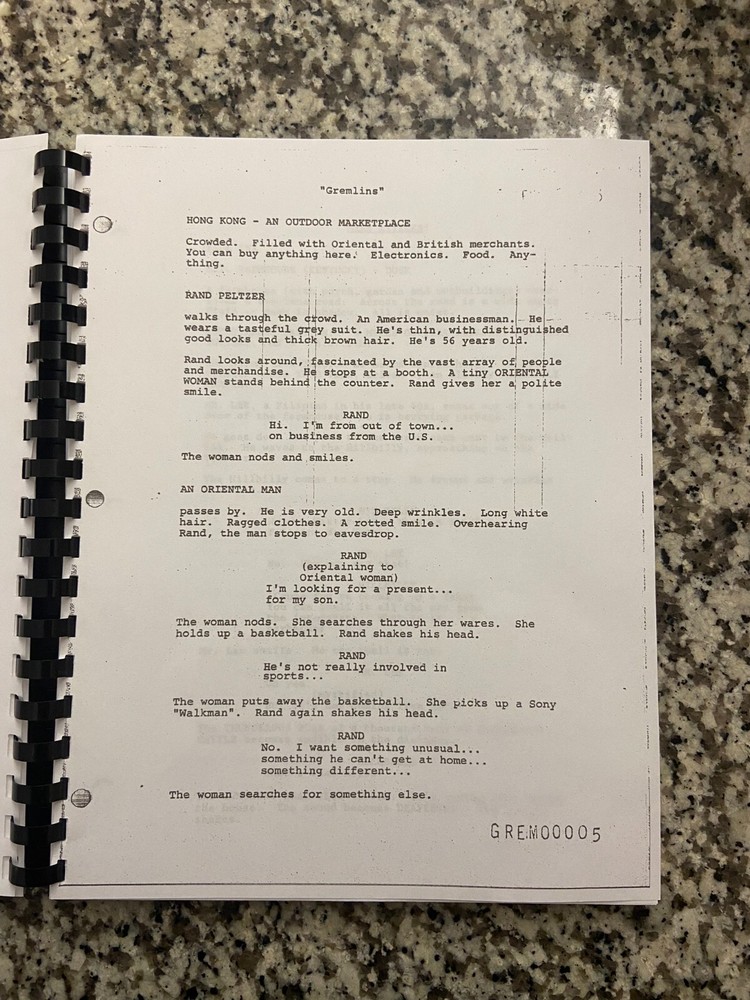 Gremlins Movie Script Reprint Full Screenplay Script