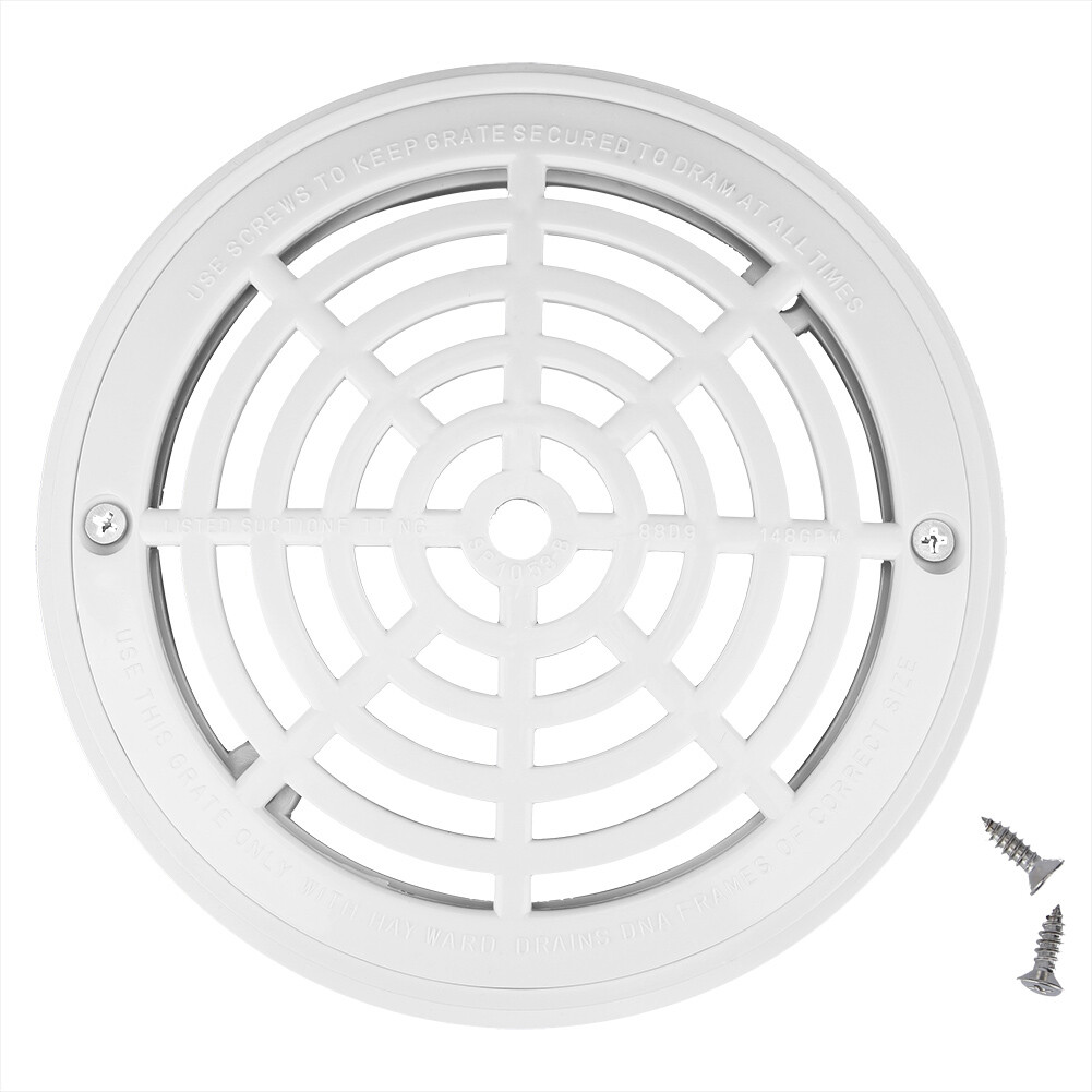 SP1030 ABS Pool Main Drain Cover with Screws Replacement for Swimming Pool