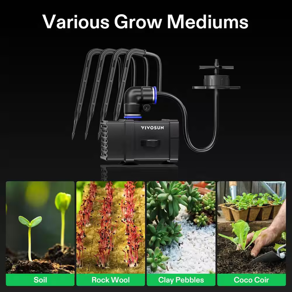 Flexfeed Drip Irrigation Potted Plant Kit 4W Automatic Irrigation System with Pu