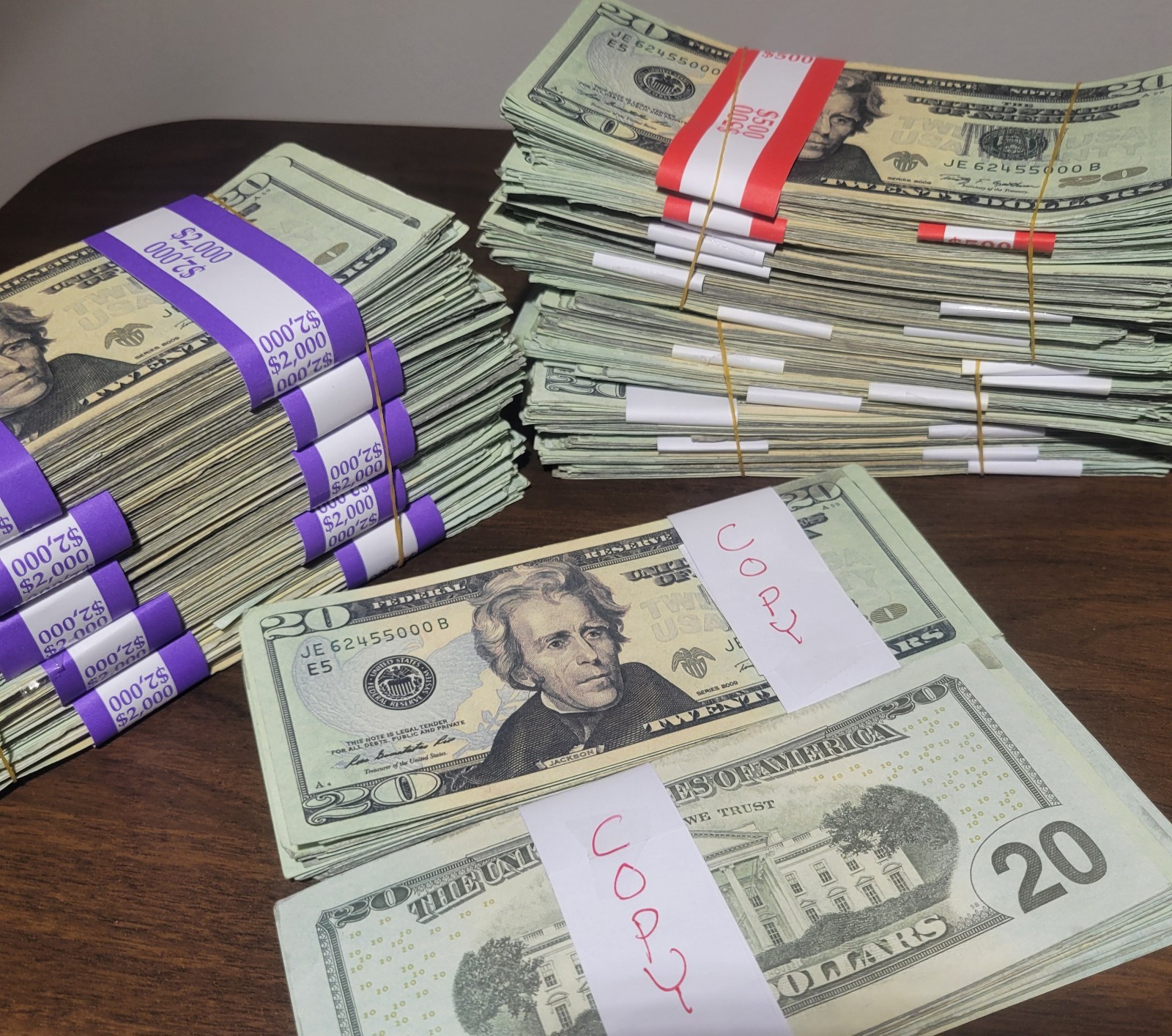 Best Prop AGED $20 Bills x 100/ B3G1 (SEE DESC.) Novelty Purposes Only