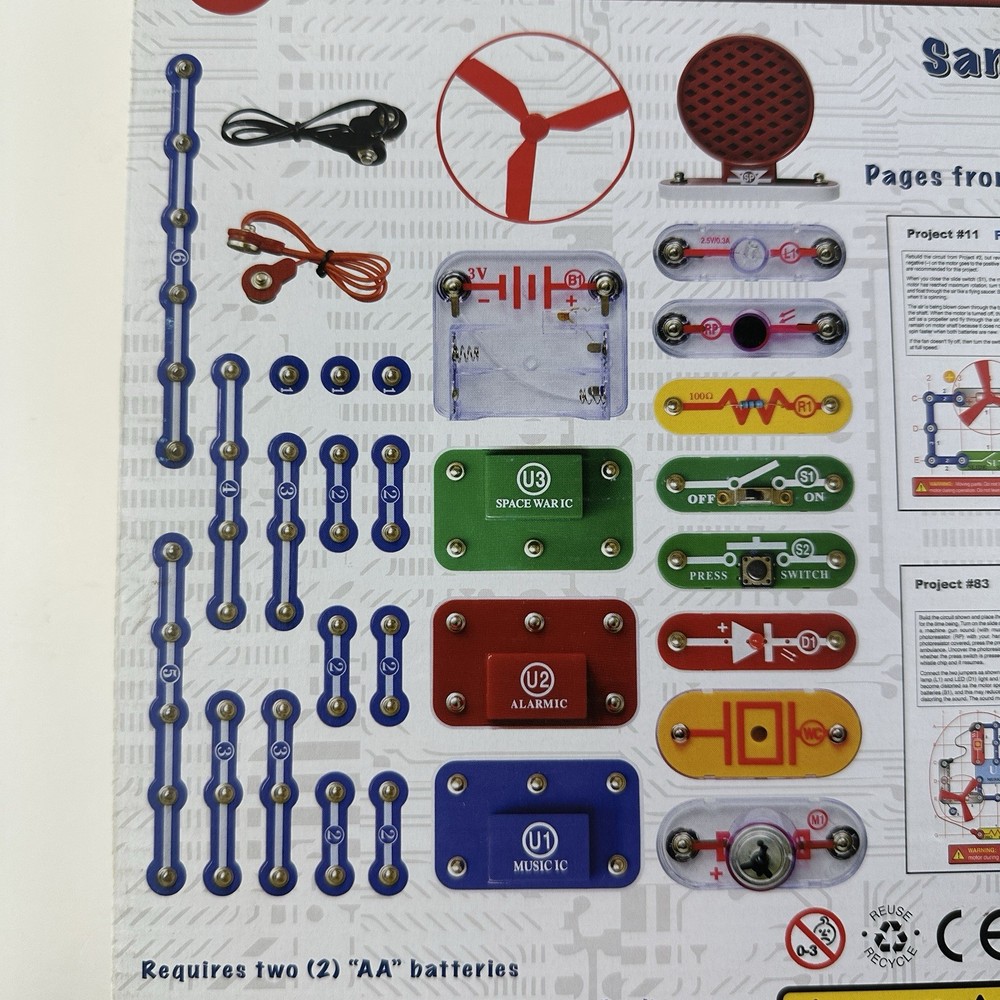 Elenco Snap Circuits Junior STEM Build Over 100 Electronic Projects Complete