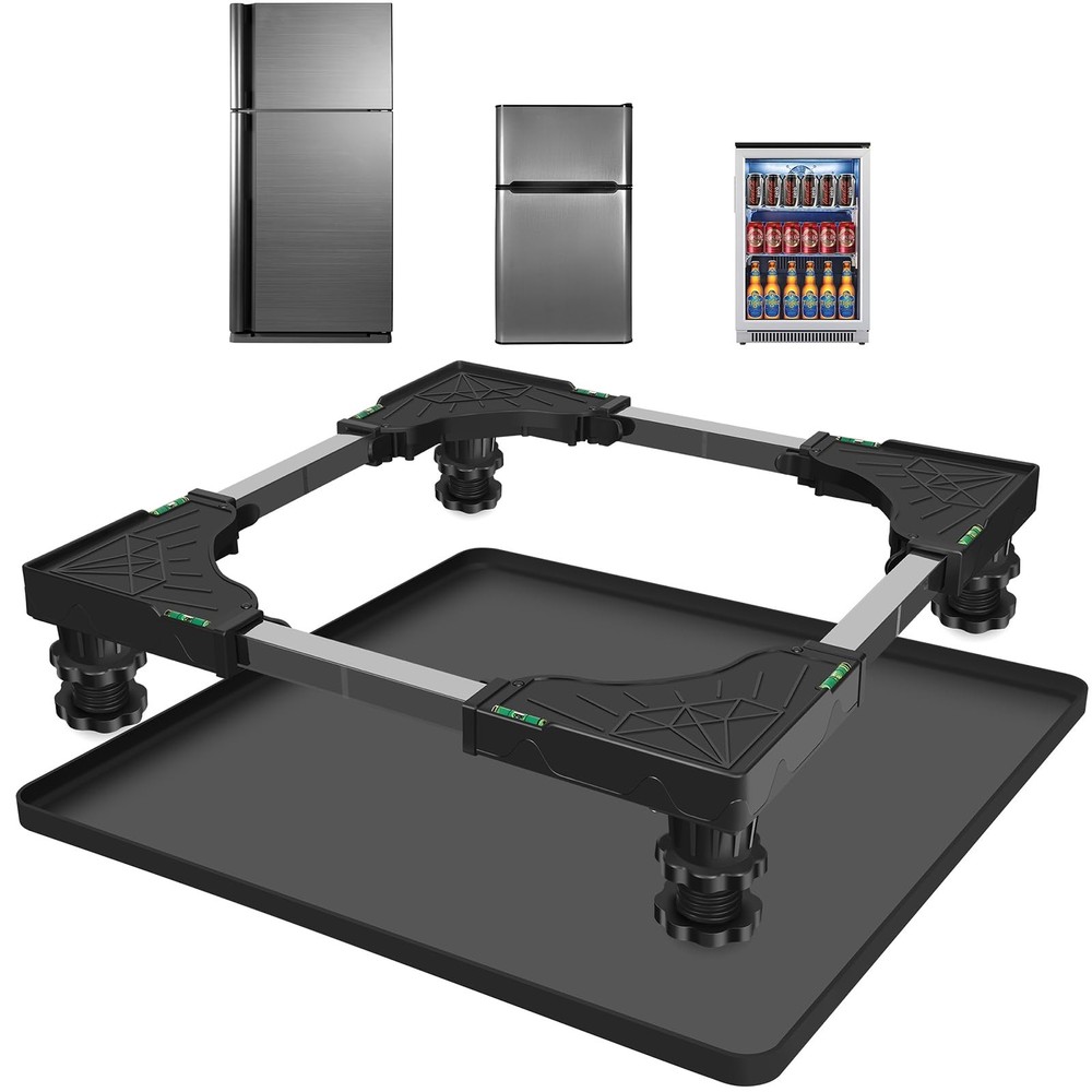 Mini Fridge Stand with Silicone Mat, Universal Base is Adjustable, 4...