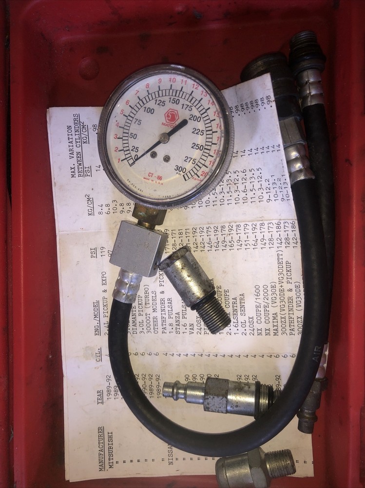 Matco Tools Vintage Compression Tester CT66 With Case