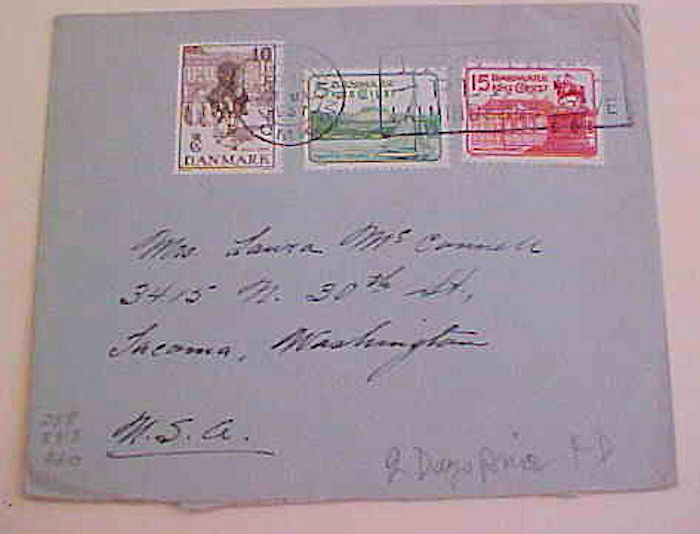 DENMARK  PRE FDC  13 MAY 1937 not 15 MAY 1937