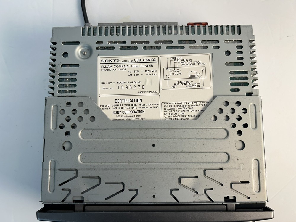 Sony CDX-CAB10x. Untested parts only