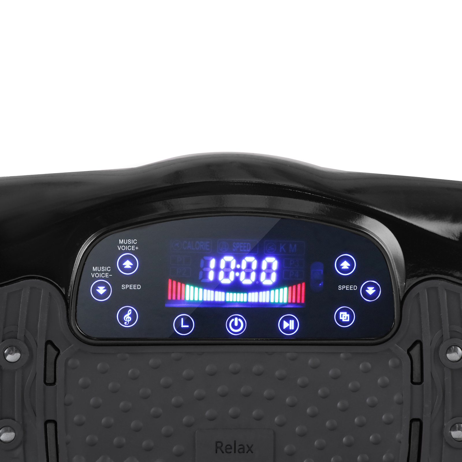 Vibration Plate Whole Body Vibration Platform Exercise Machine w/Bluetooth Black