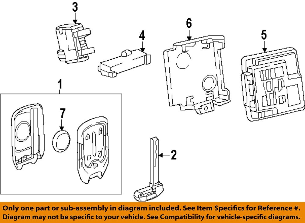 GM OEM 21-26 Blazer Electrical Keyless Entry Components-Transmitter 13530711